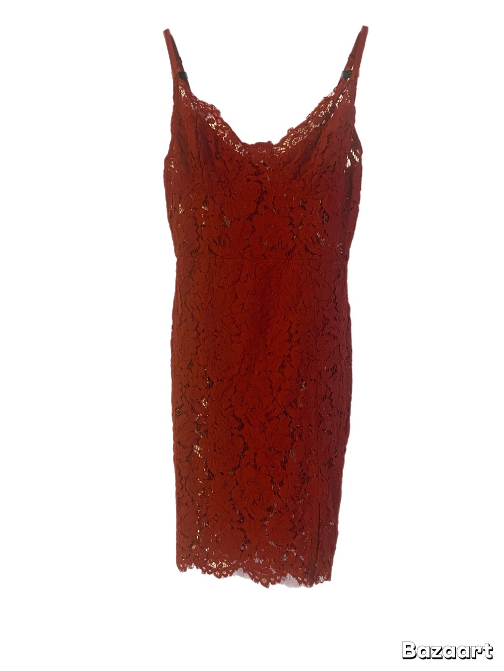 Fashion Nova Red Lace Bodycon Mini Dress, Size XL